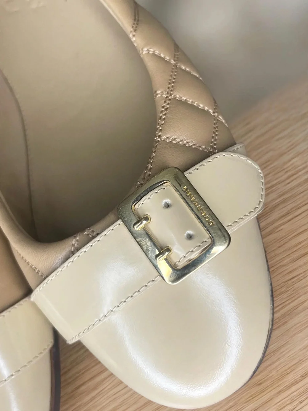 Burberry Quilted Leather Ballet Flats with Buckle